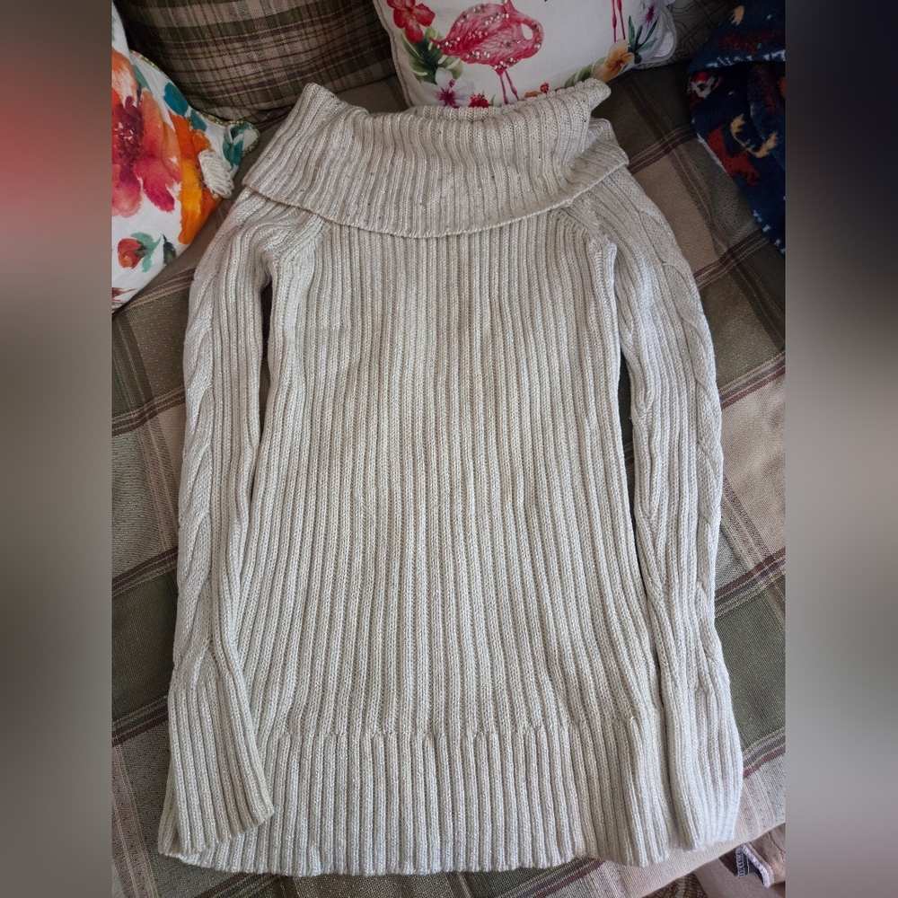 White House Black Market Cowl Neck Sweater - Cream